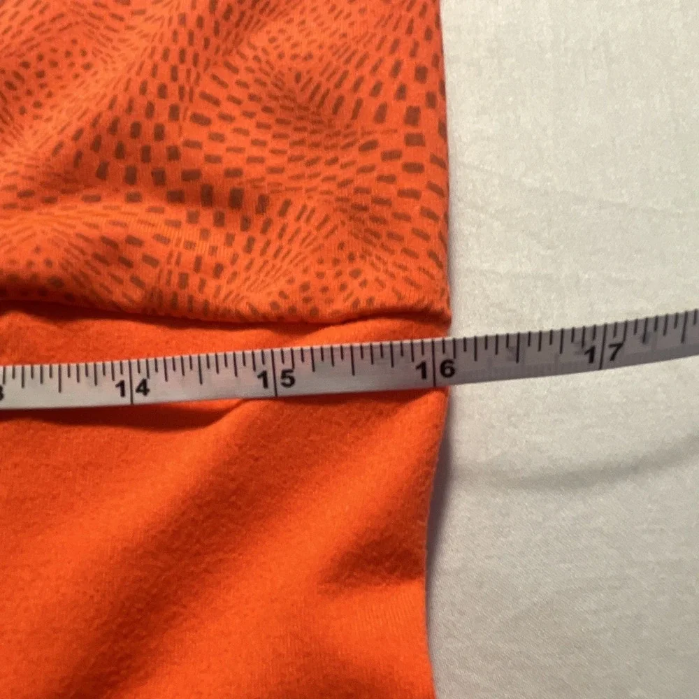 FILA Sport Men's Athletic Fit Orange 1/4 Zip Mock Neck L/S Running Top S